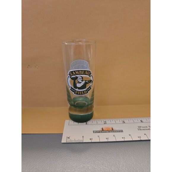 LAMBEAU FIELD Shot Glass SHOOTER Green Bay PACKERS TALL 4" Shot Glass official‎ - Picture 1 of 3